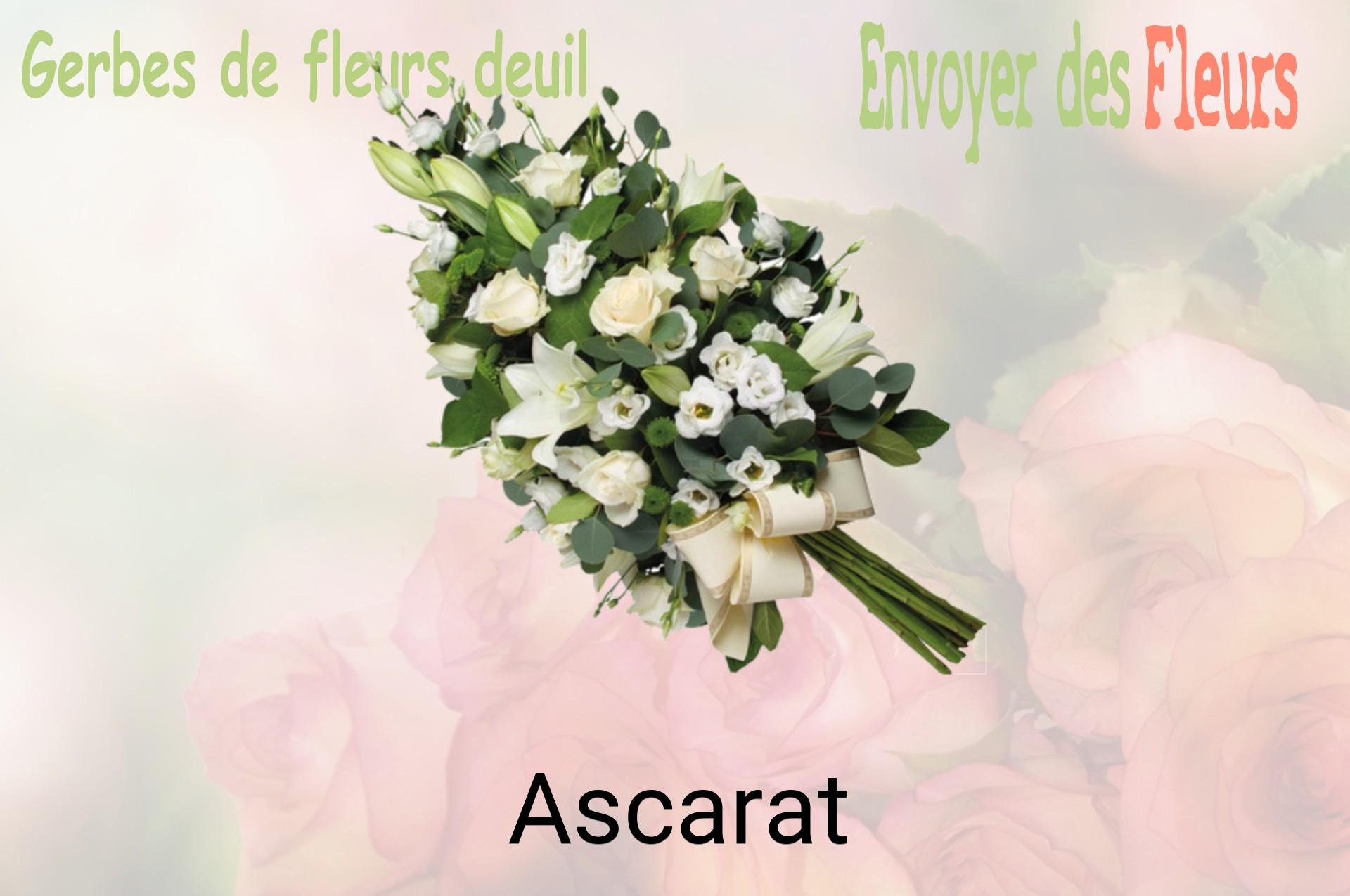 Gerbe de fleurs de deuil livrée à Ascarat